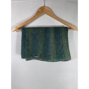Alpaca Green-Blue Knit neck warmer Scarf - shupaca